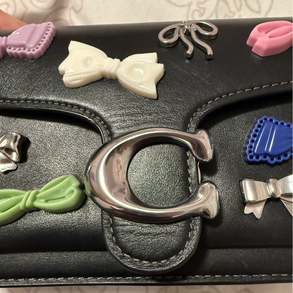 Coach Tabby Shoulder Bag with Multicolor Bow Embellishments - Picture 2 of 10